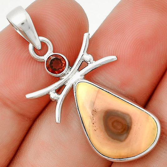 Imperial Jasper - Mexico & Garnet Pendant P-1243 SDP131672