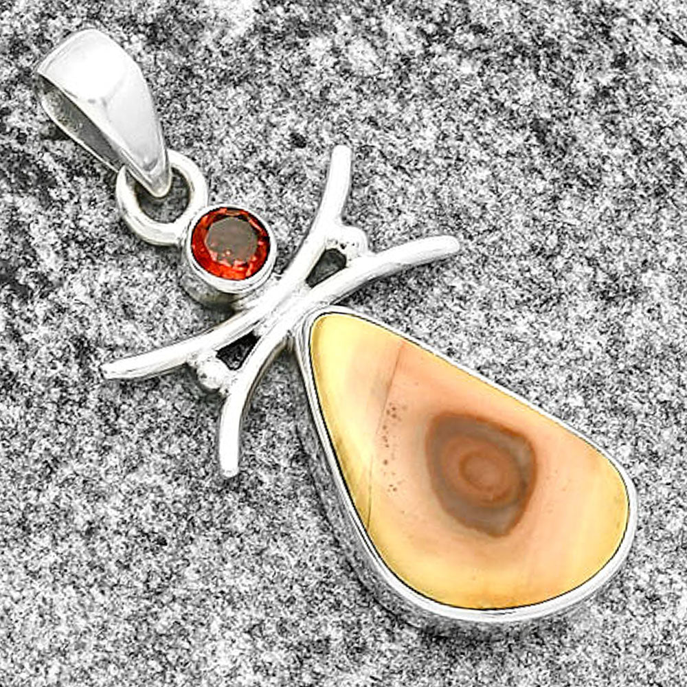 Imperial Jasper - Mexico & Garnet Pendant P-1243 SDP131672