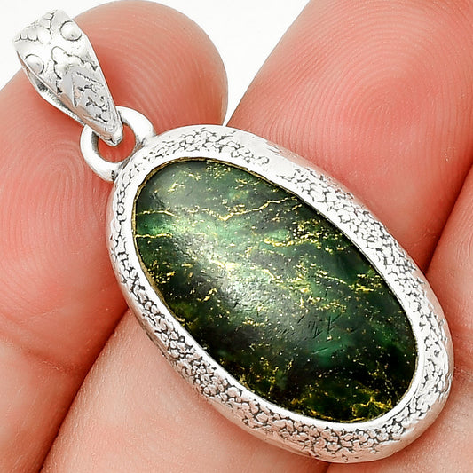 Natural Green Fuchsite Pendant P-1538 SDP131702
