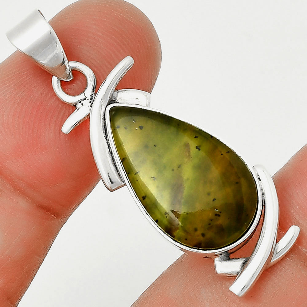 Natural Chrome Chalcedony Pendant P-1428 SDP131736