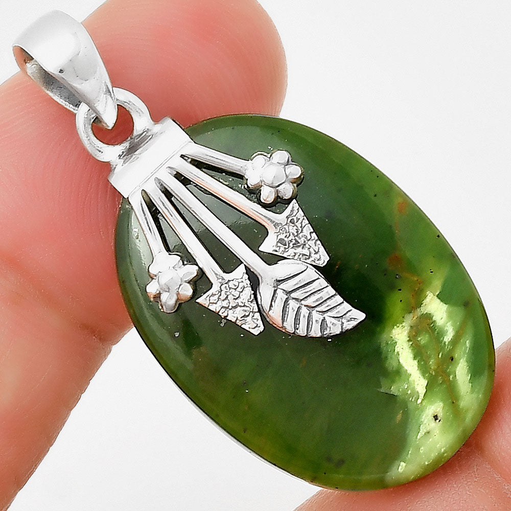 Natural Chrome Chalcedony Pendant P-1647 SDP131751