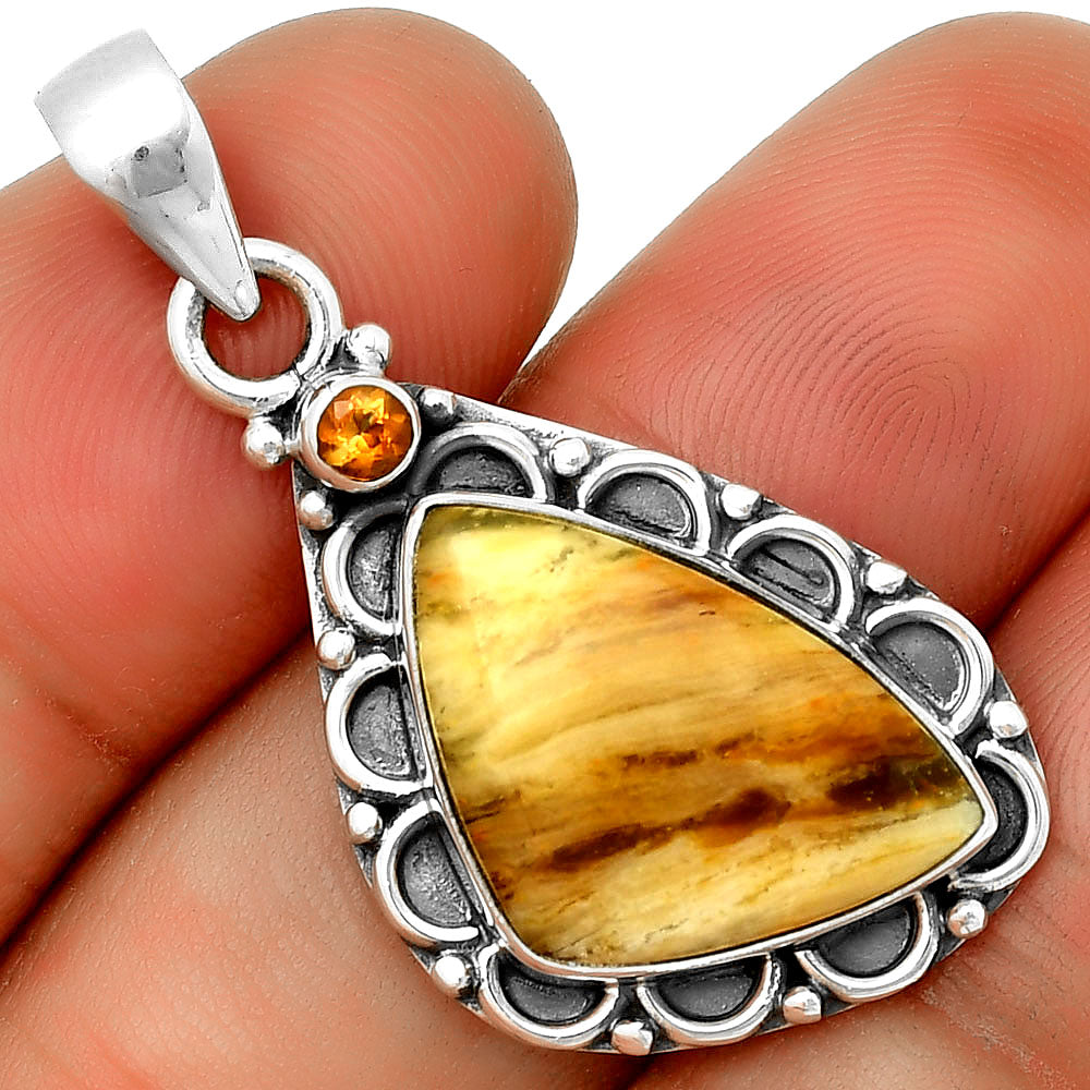 Natural Candy Opal & Citrine Pendant P-1080 SDP131775