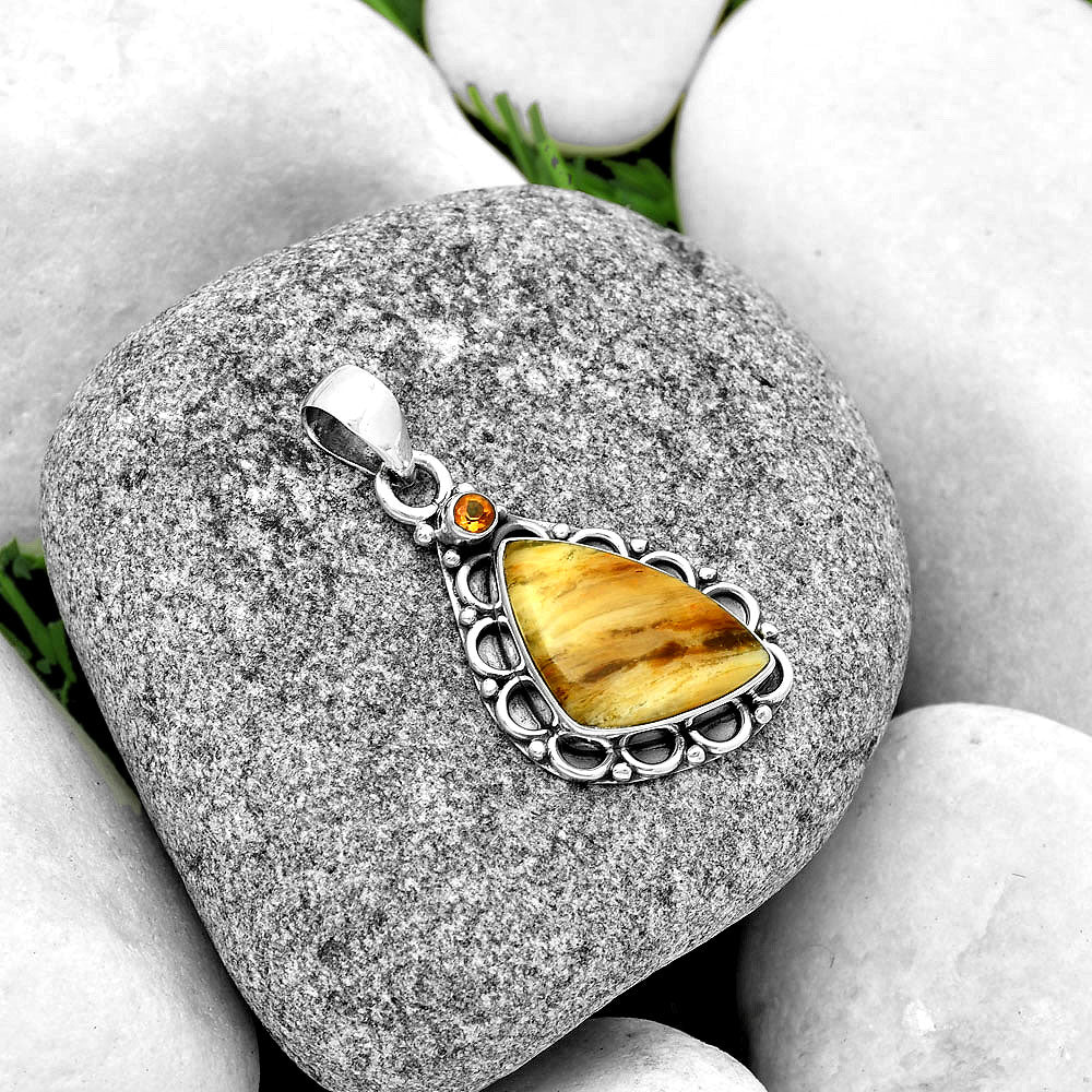 Natural Candy Opal & Citrine Pendant P-1080 SDP131775