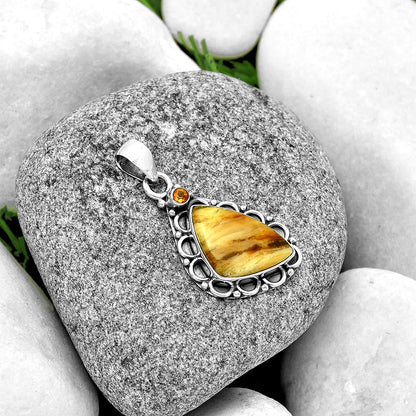 Natural Candy Opal & Citrine Pendant P-1080 SDP131775