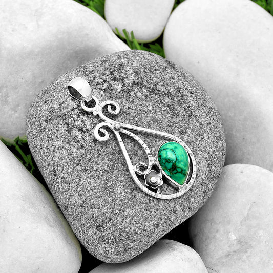 Natural Turquoise Magnesite Pendant P-1714 SDP131872