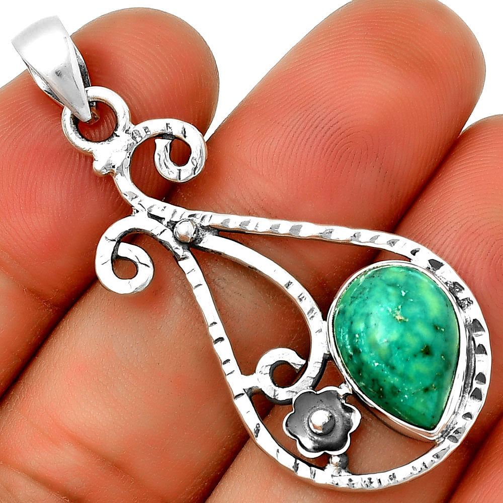 Natural Turquoise Magnesite Pendant P-1714 SDP131875