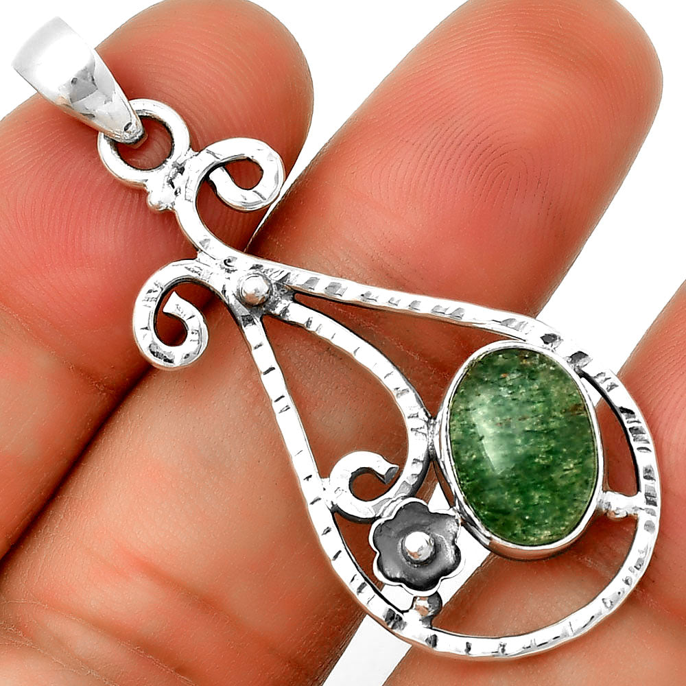 Natural Green Aventurine Pendant P-1714 SDP131876