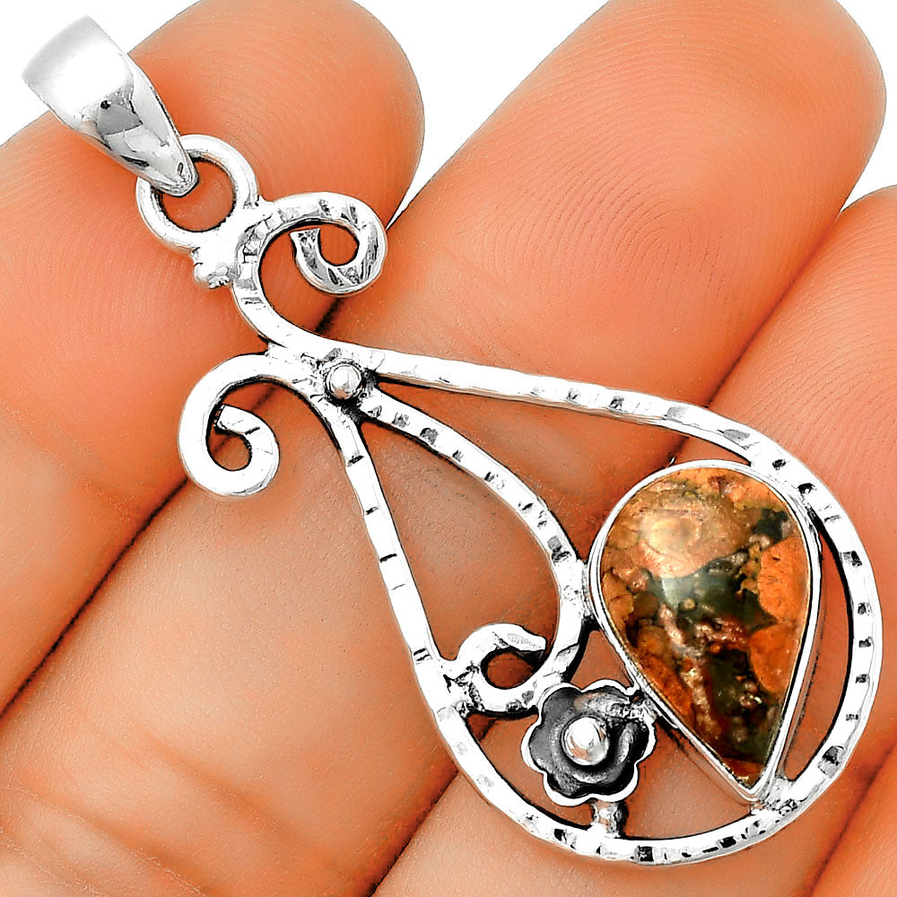 Natural Poppy Jasper Pendant P-1714 SDP131882