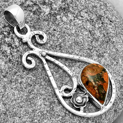 Natural Poppy Jasper Pendant P-1714 SDP131882