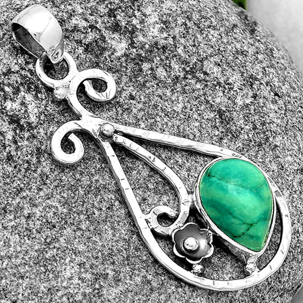 Natural Turquoise Magnesite Pendant P-1714 SDP131886