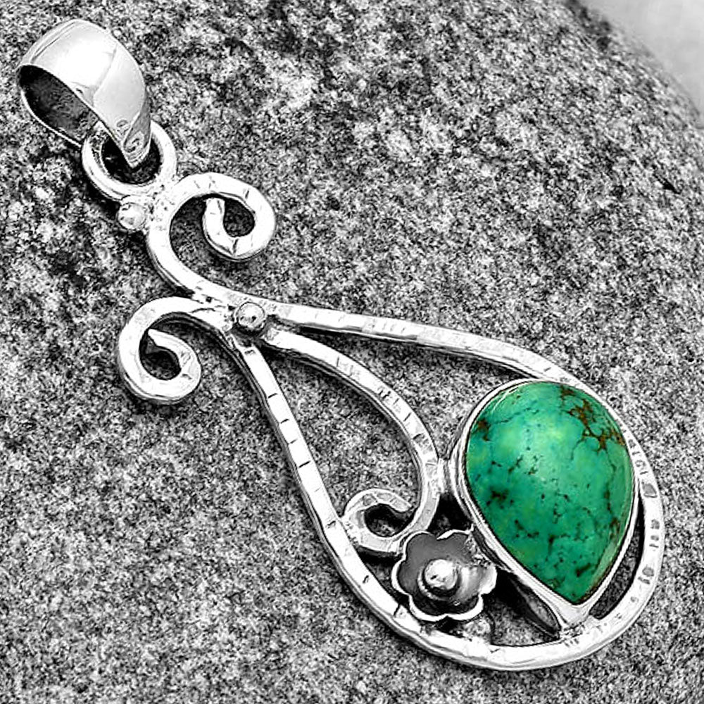 Natural Turquoise Magnesite Pendant P-1714 SDP131889