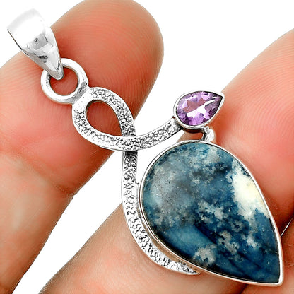 Blue Scheelite - Turkey & Amethyst Pendant P-1111 SDP132004