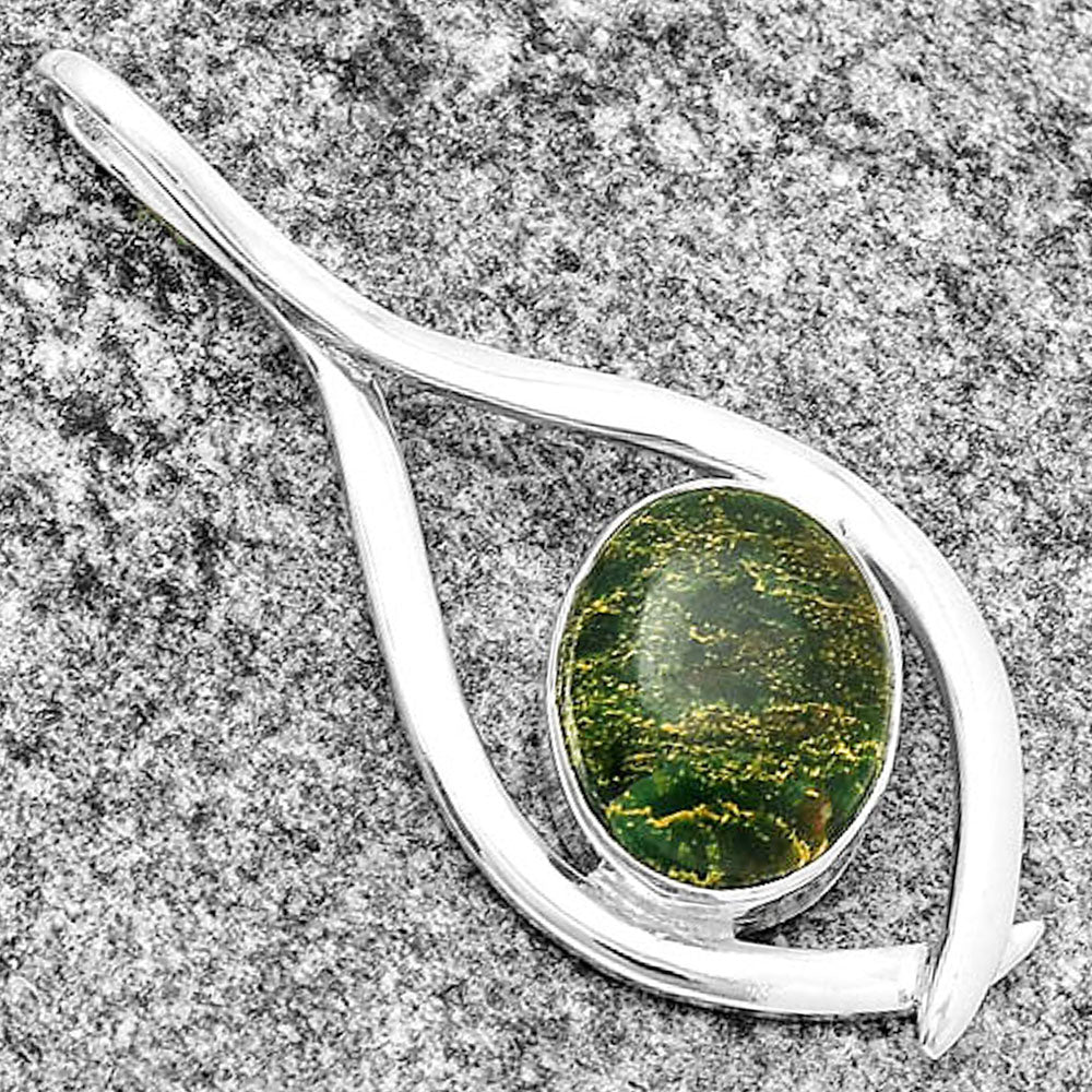 Natural Green Fuchsite Pendant P-1384 SDP132060