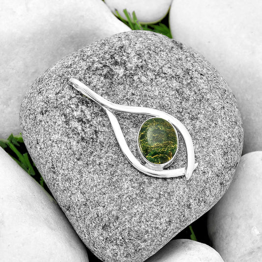 Natural Green Fuchsite Pendant P-1384 SDP132060