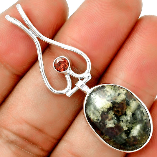 Natural Russian Eudialyte & Garnet Pendant P-1542 SDP132093