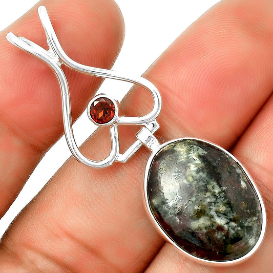 Natural Russian Eudialyte & Garnet Pendant P-1542 SDP132100