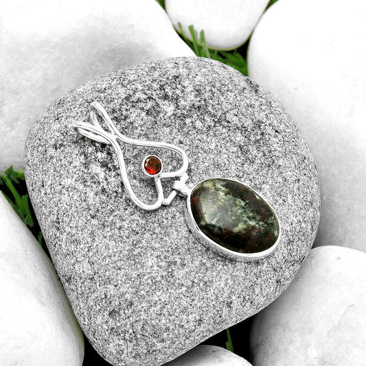 Natural Russian Eudialyte & Garnet Pendant P-1542 SDP132100