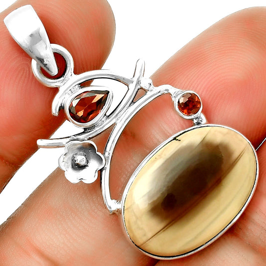Imperial Jasper - Mexico & Garnet Pendant P-1704 SDP132160