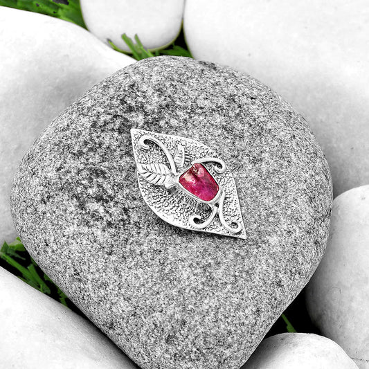 Natural Pink Tourmaline Rough Pendant P-1518 SDP132190