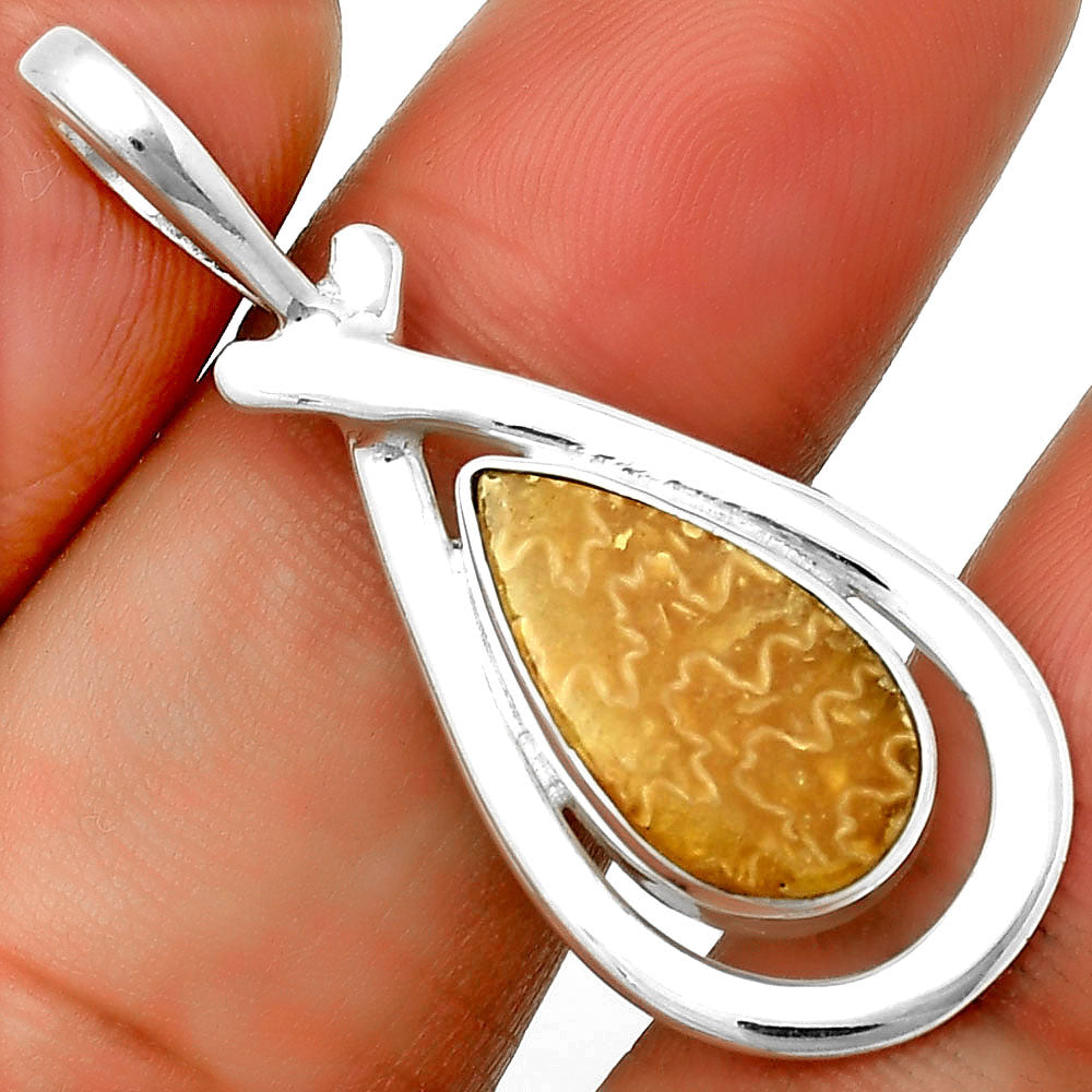 Natural Sutured Ammonite - Madagascar Pendant P-1314 SDP132222