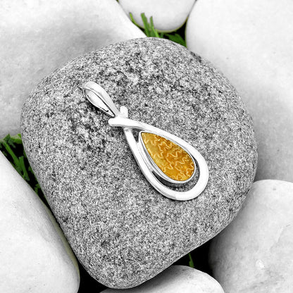 Natural Sutured Ammonite - Madagascar Pendant P-1314 SDP132222