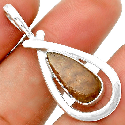 Natural Sutured Ammonite - Madagascar Pendant P-1314 SDP132226