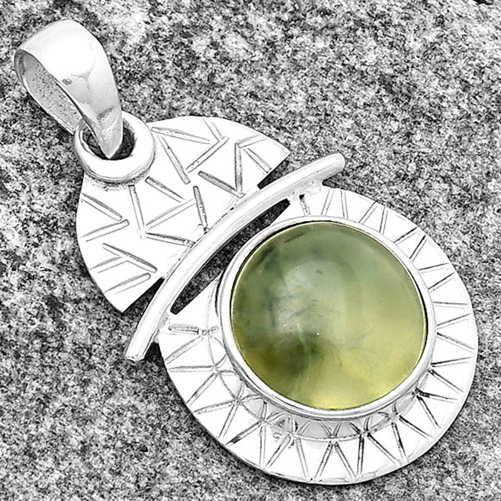 Natural Prehnite Pendant P-1191 SDP132381