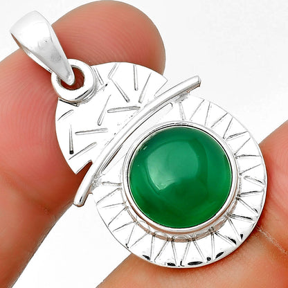 Natural Green Onyx Pendant P-1191 SDP132385