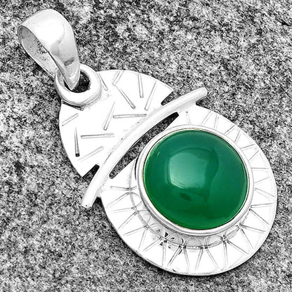 Natural Green Onyx Pendant P-1191 SDP132385