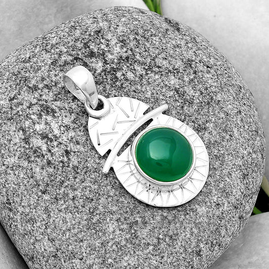 Natural Green Onyx Pendant P-1191 SDP132385