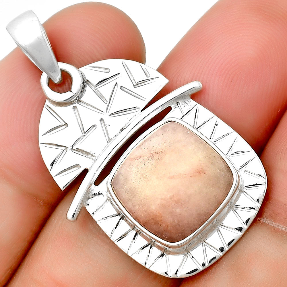 Natural Pink Scolecite Pendant P-1191 SDP132387