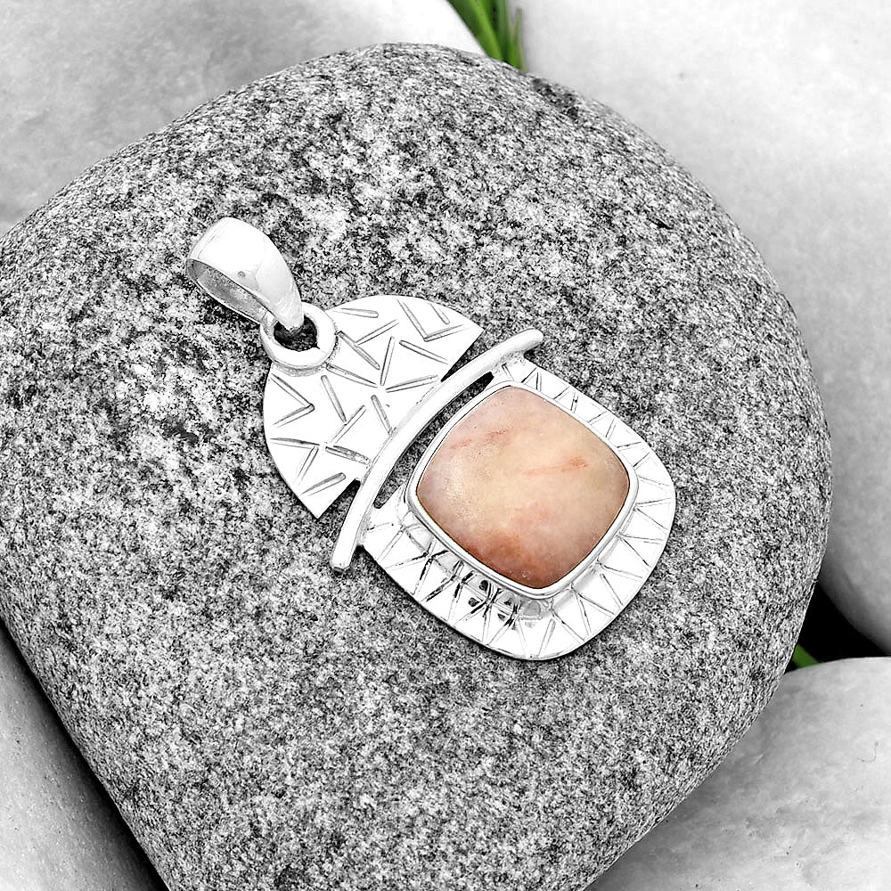 Natural Pink Scolecite Pendant P-1191 SDP132387