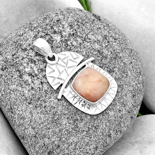 Natural Pink Scolecite Pendant P-1191 SDP132387