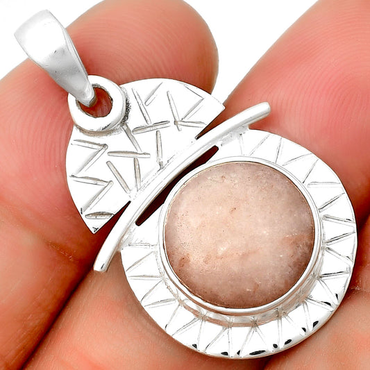 Natural Pink Scolecite Pendant P-1191 SDP132393