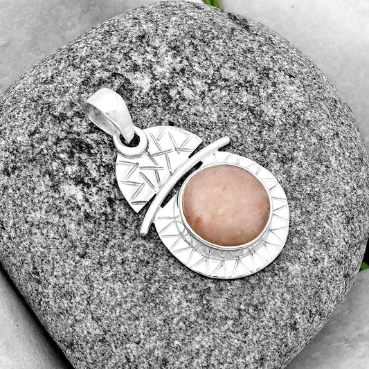 Natural Pink Scolecite Pendant P-1191 SDP132393