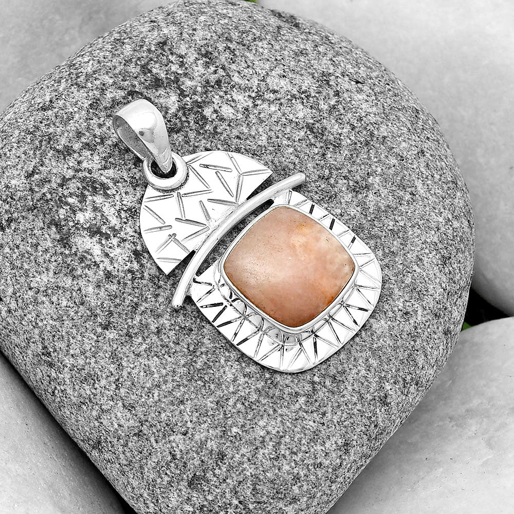 Natural Pink Scolecite Pendant P-1191 SDP132403