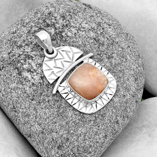 Natural Pink Scolecite Pendant P-1191 SDP132403