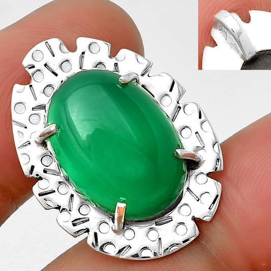 Natural Green Onyx Pendant P-1292 SDP132410