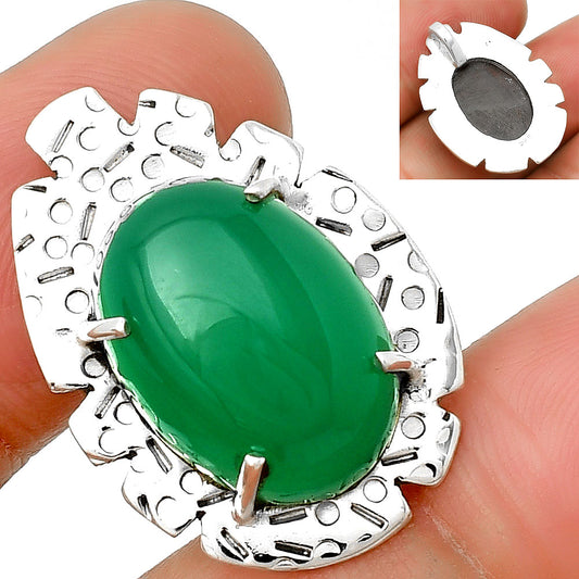Natural Green Onyx Pendant P-1292 SDP132436