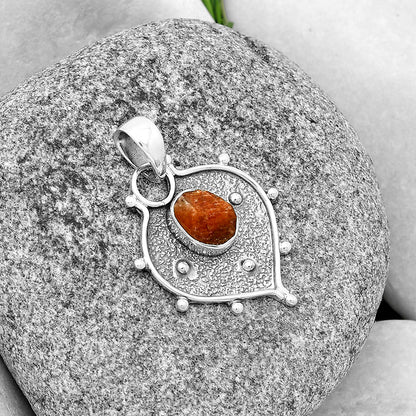 Natural Sunstone Rough Pendant P-1403 SDP132442