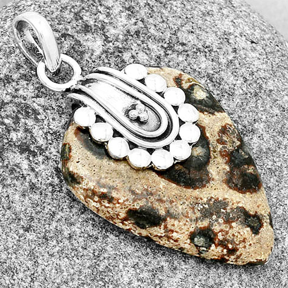 Natural Viper Skin Jasper Pendant P-1599 SDP132474