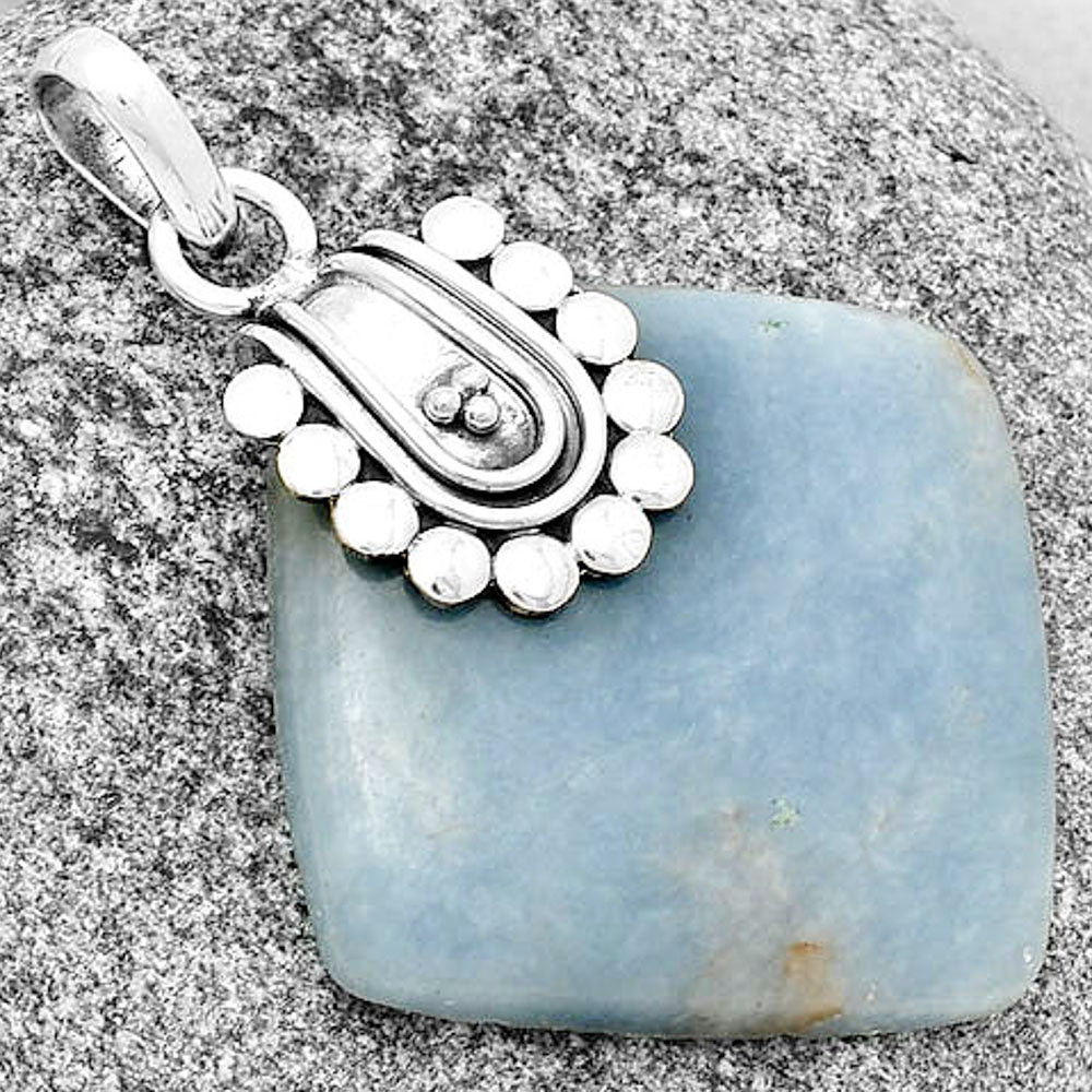 Natural Angelite Pendant P-1599 SDP132476