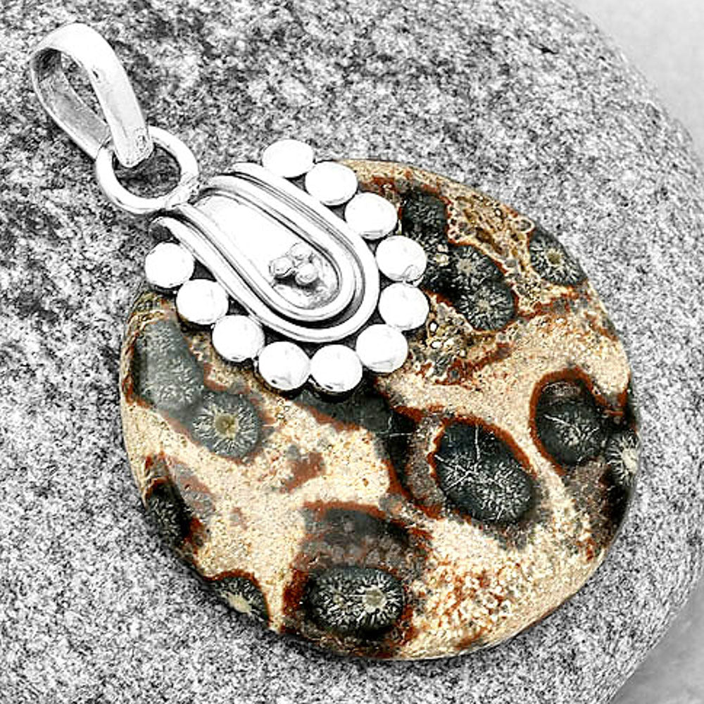 Natural Viper Skin Jasper Pendant P-1599 SDP132481
