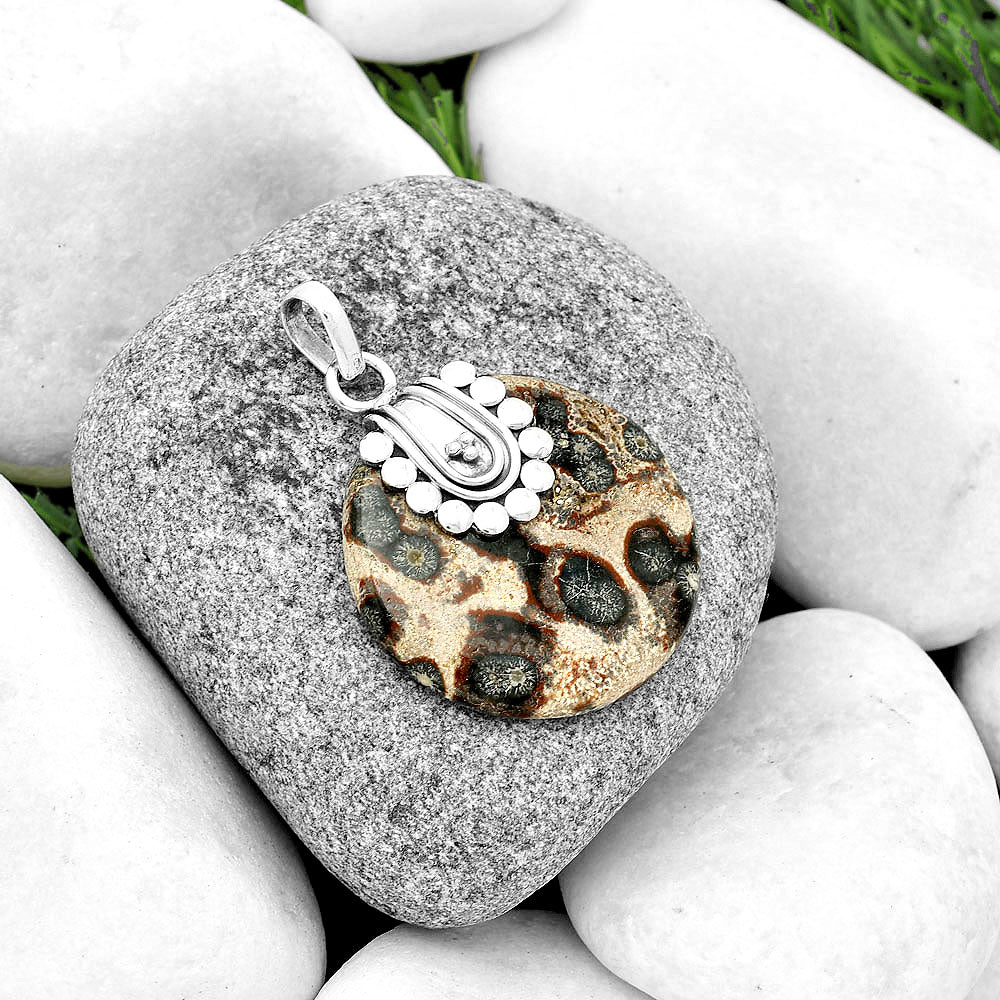Natural Viper Skin Jasper Pendant P-1599 SDP132481