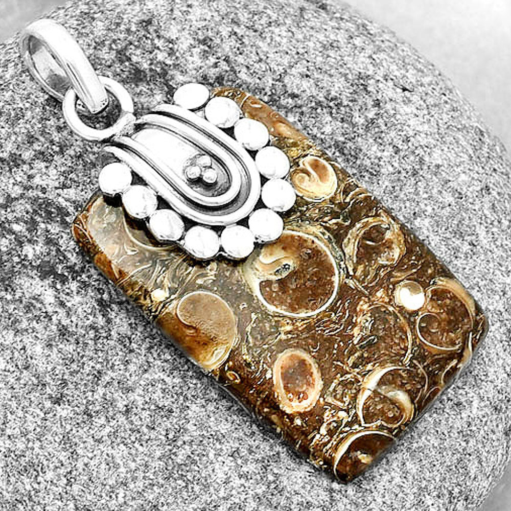 Natural Turtella Jasper - USA Pendant P-1599 SDP132482