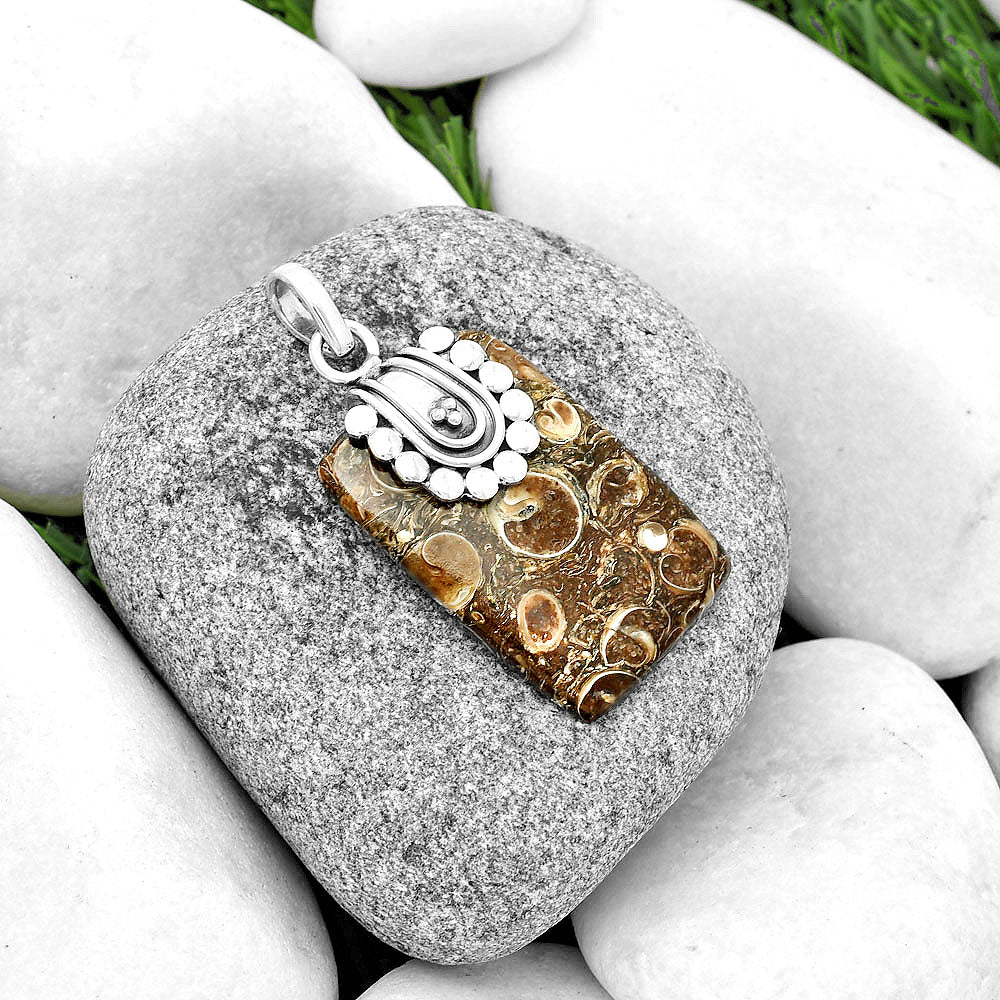 Natural Turtella Jasper - USA Pendant P-1599 SDP132482