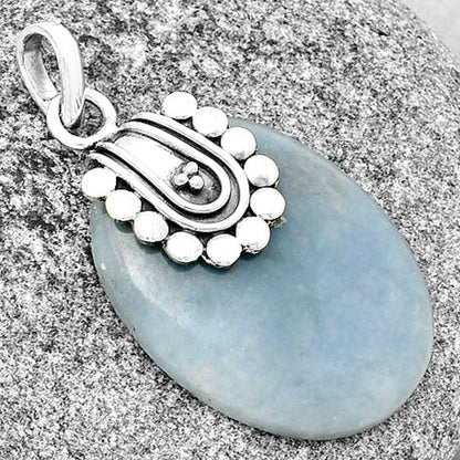 Natural Angelite Pendant P-1599 SDP132483