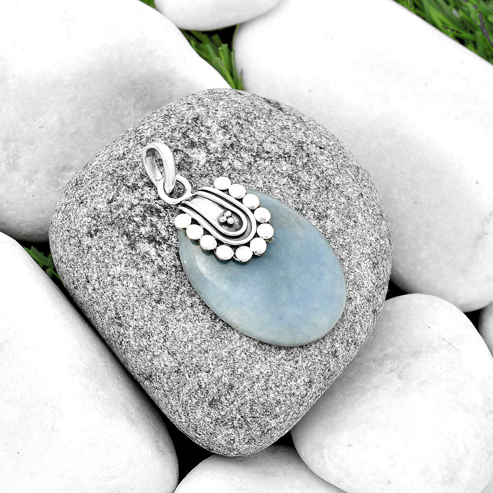 Natural Angelite Pendant P-1599 SDP132483