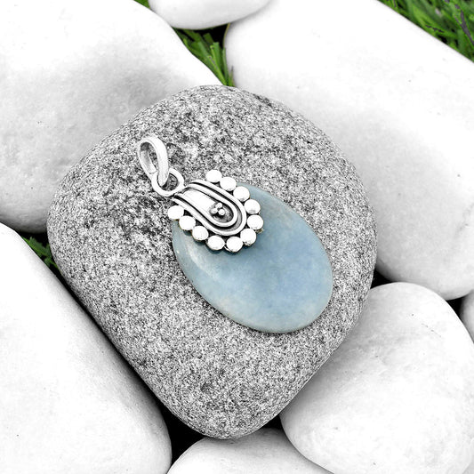 Natural Angelite Pendant P-1599 SDP132483