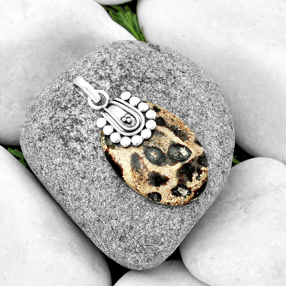 Natural Viper Skin Jasper Pendant P-1599 SDP132485